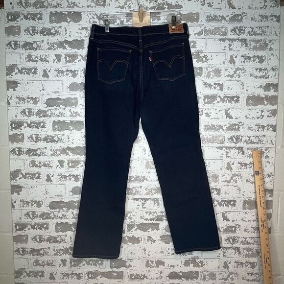 Levis | women dark wash 505 straight denim jeans - Picture 8 of 9